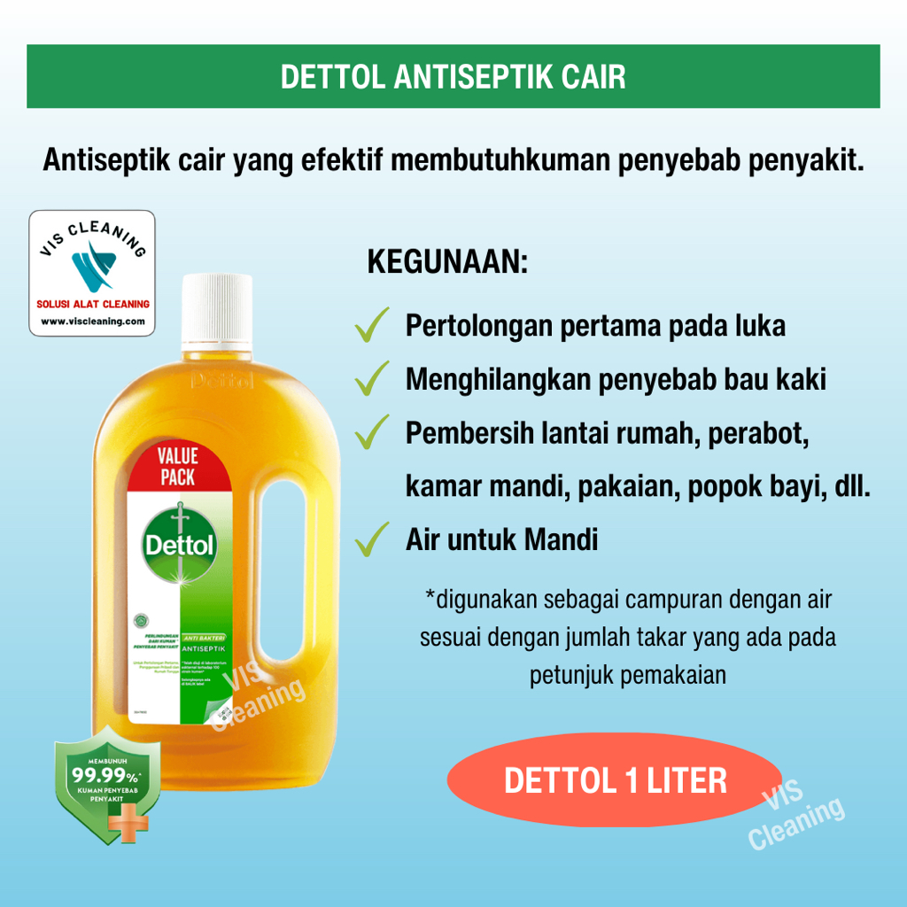 Dettol Cairan Antiseptik 1 Liter