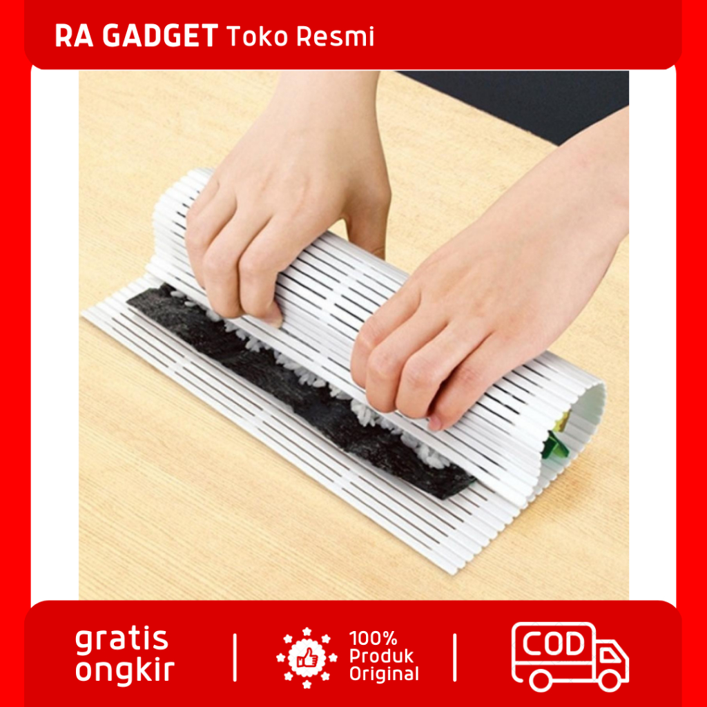 Nori Seaweed Gulung Sushi Roll Maker / Alat Tatakan Alas Tikar Pembuat Penggulung Roll Roller Rollin