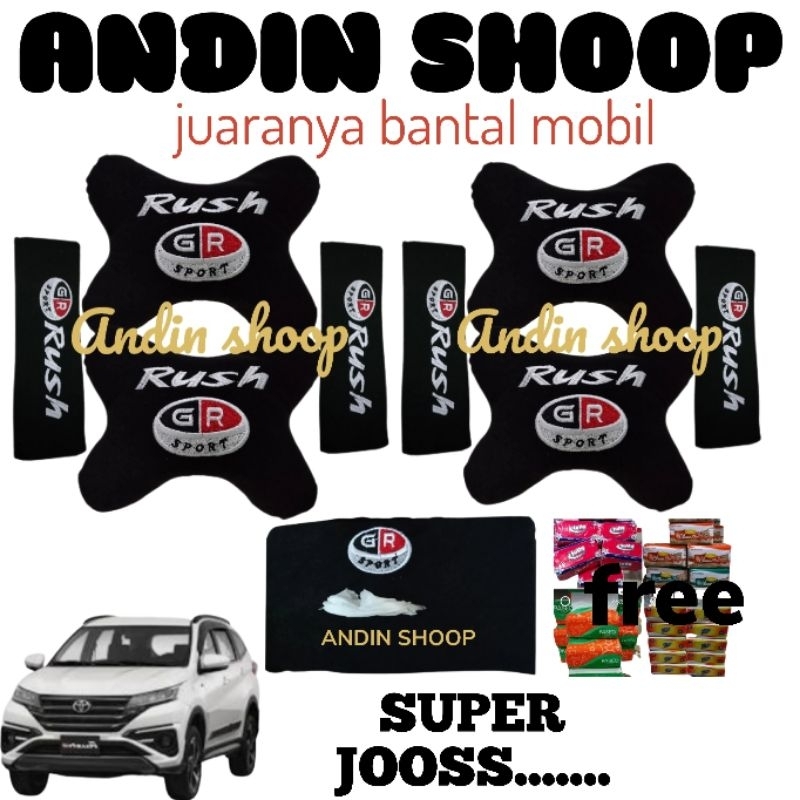 FLASH SALE BANTAL MOBIL TOYOTA RUSH GR SPORT/SANDARAN KEPALA/AKSESORIS