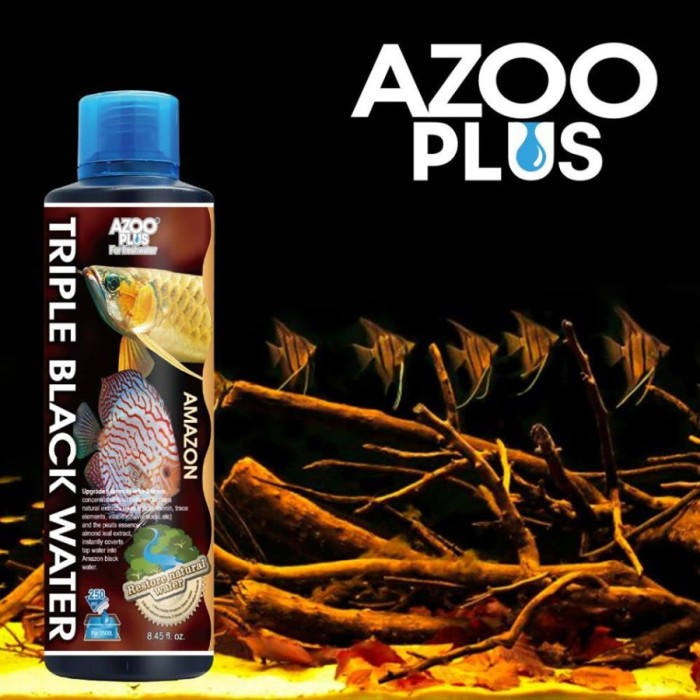 Azoo Plus Triple Black Water 120 ml ideal untuk Discus,Cichlid Amerika