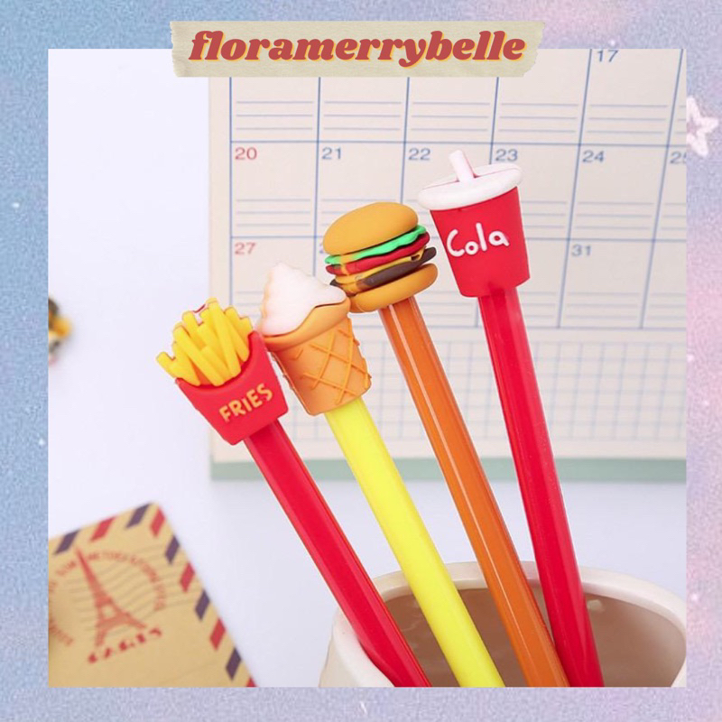 

[FMB.ID] Pulpen Fancy Gel Tinta Hitam Kentang Burger Es Krim Softdrink Cola | Pulpen Lucu Murah Alat Tulis Kantor Perlengkapan Sekolah | Pen Aesthetic Stationery 0,5mm