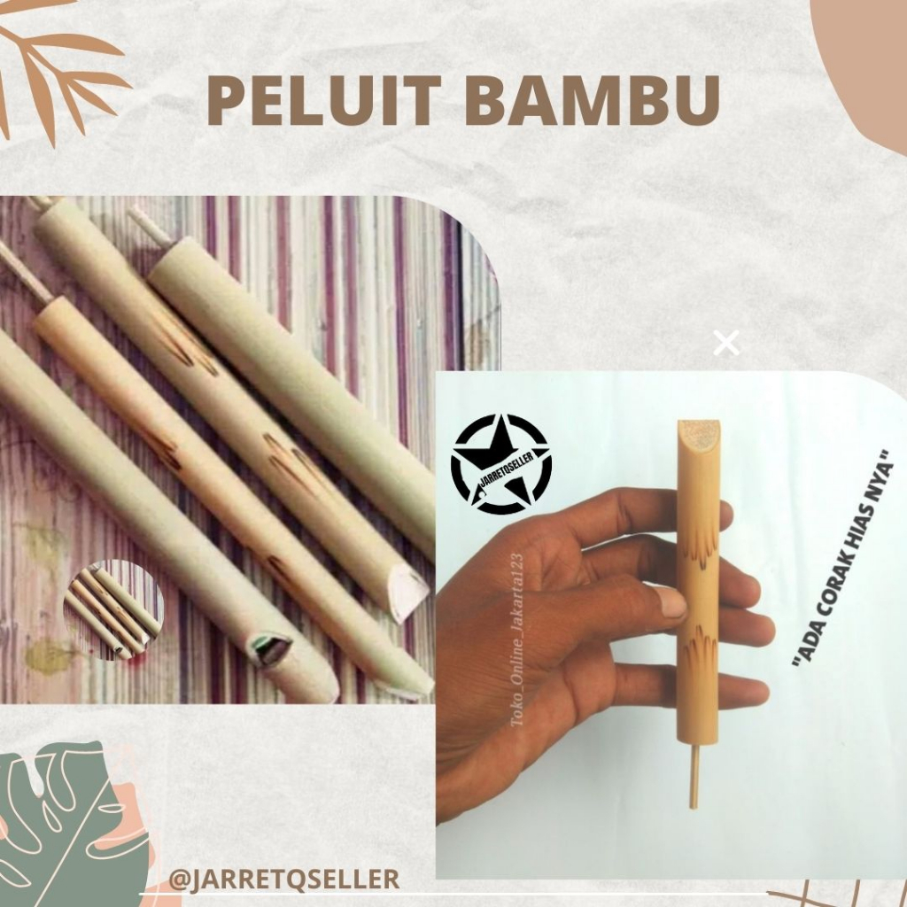 🆕 Mainan Anak | Peluit Bambu Tradisional | Satuan |  Peluit Bambu Tradisional 1 pcs