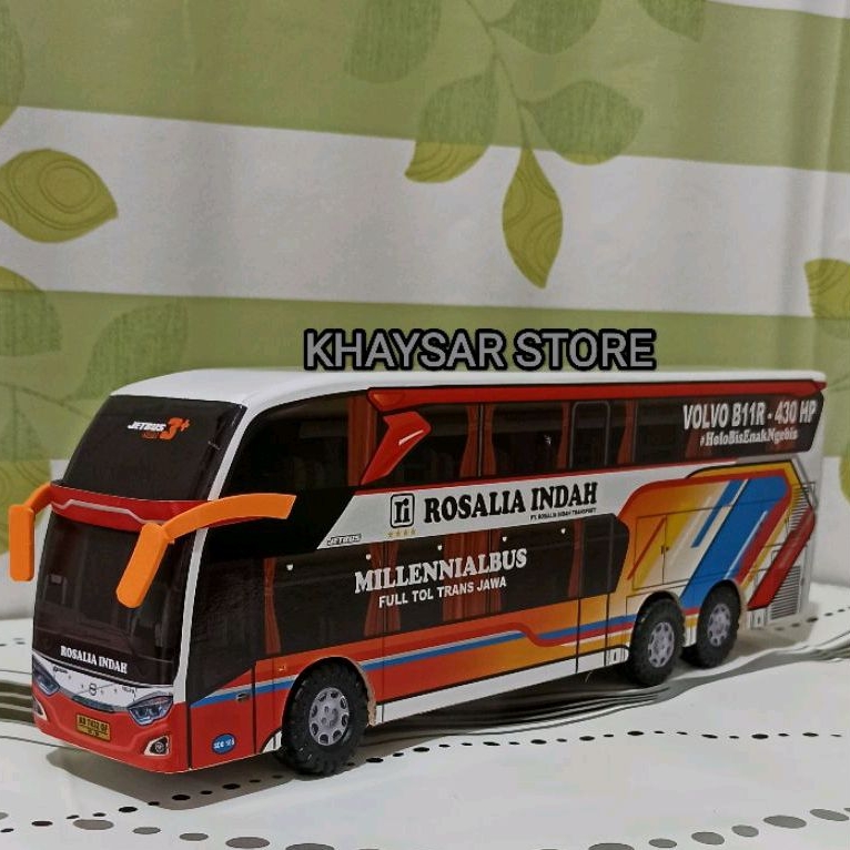 Miniatur bus bis Rosalia indah VOLVO DOUBLE DECKER