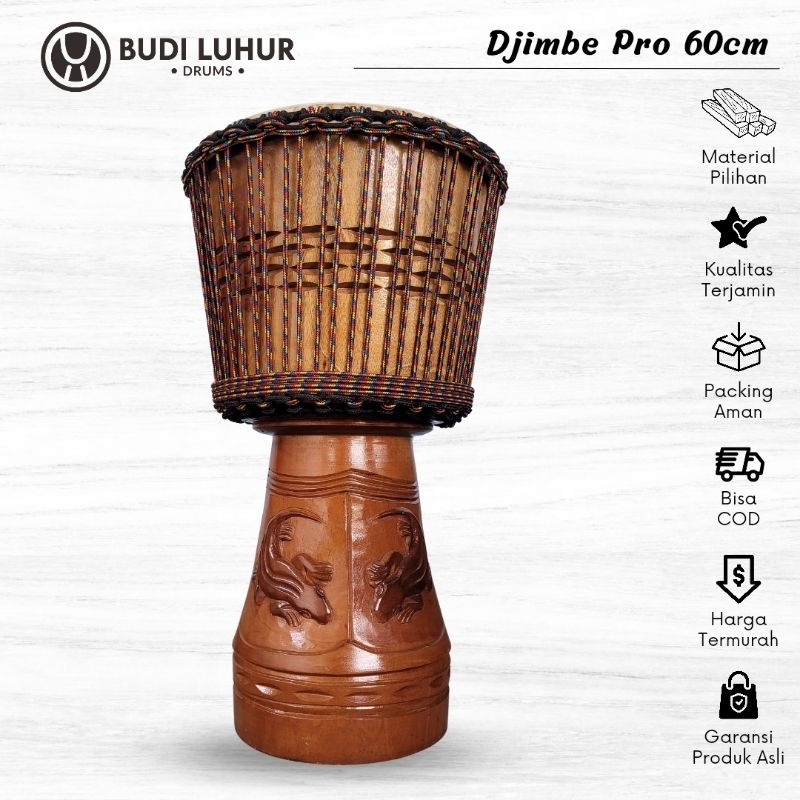 Kendang Jimbe Gendang Djimbe Djembe Reggae Africa 12 inch Profesional Standar Panggung