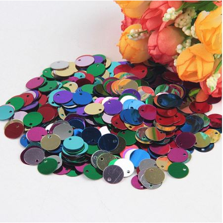Payet, Manik Sequin Dolar, Piringan ramBoci Bulat 10 mm