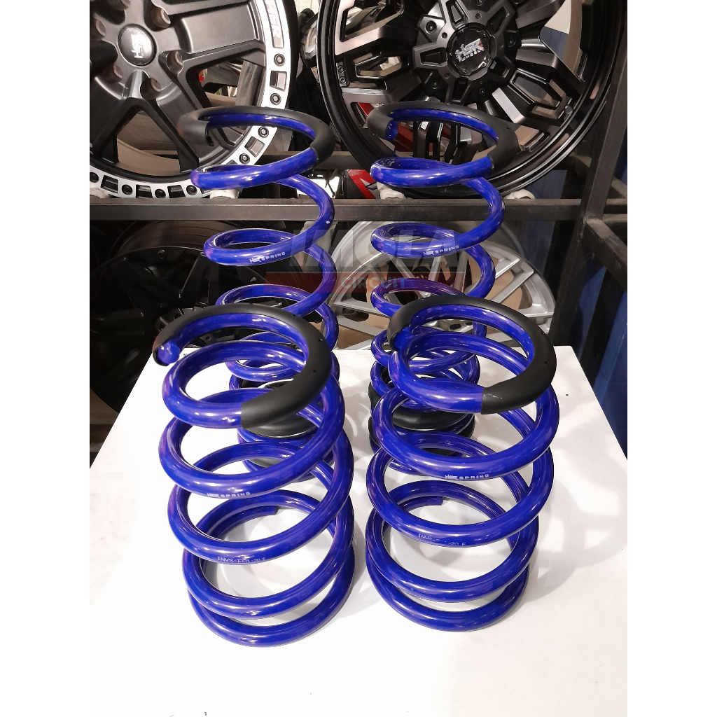 per ceper inova solar hsr lowering kit warna biru coil spring murah hsr buat mobil innova diesel sol