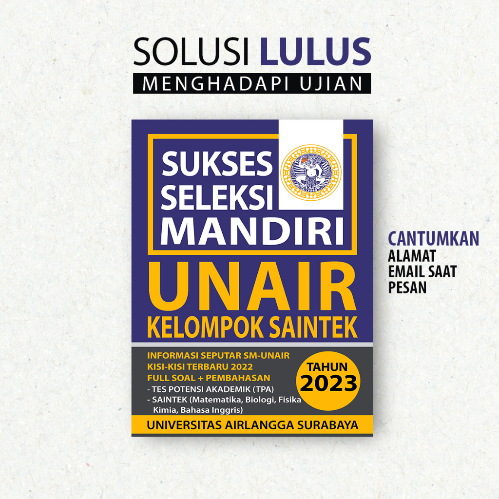 SUKSES SELEKSI MANDIRI UNAIR SAINTEK 2023