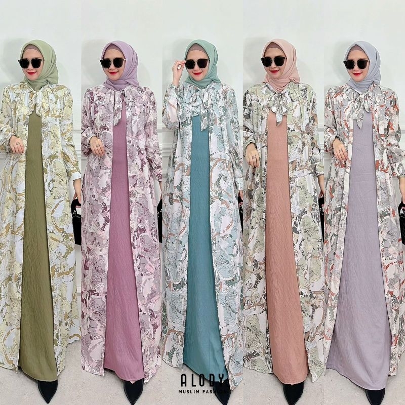 COD Gamis Terbaru Bestseller Termurah ORI by Alody/Silviana Dress