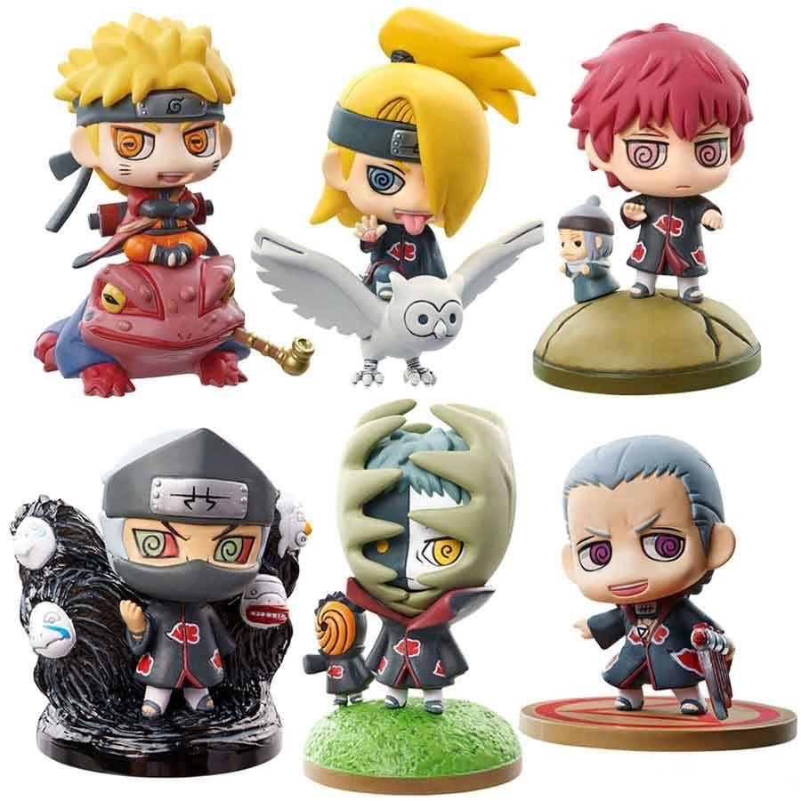 Action Figure Naruto Chibi Set isi 6 pc