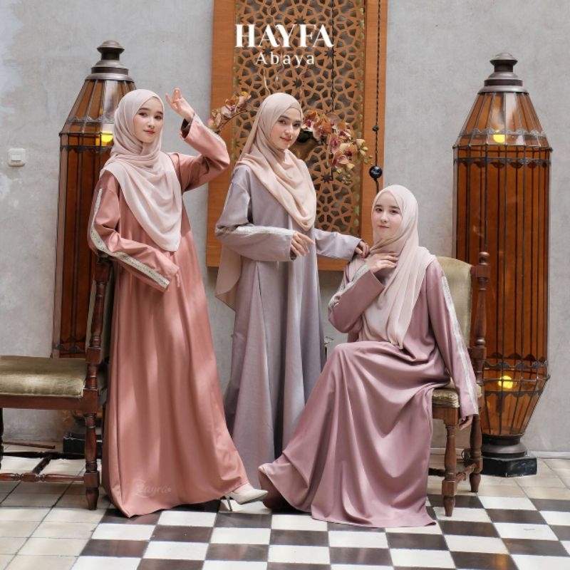 HAYFA ABAYA BY ZAYRAHIJAB (ABAYA POLOS BAHAN TOYOBO )