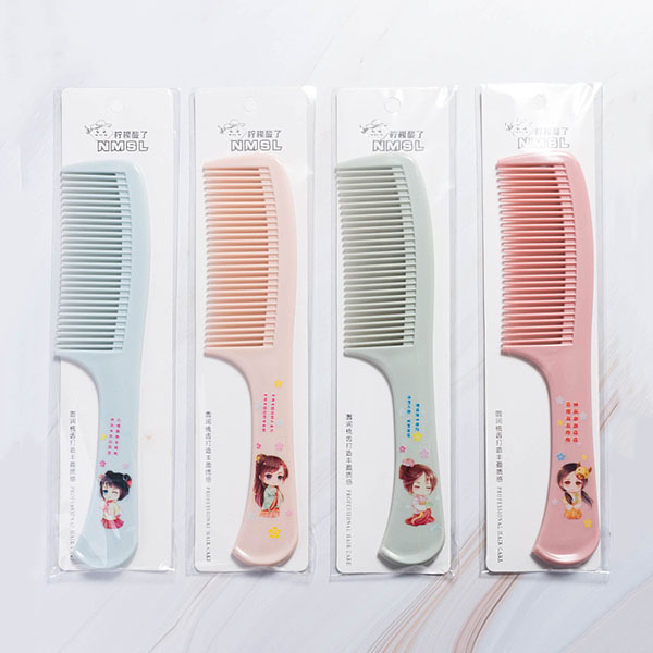 Sisir Rambut Fancy Karakter Kartun Renggang Rapat Warna Motif Garis / Sisir Gagang Besar Gigi Jarang Murah / TV-119