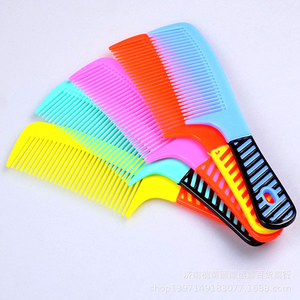 Sisir Rambut Fancy Karakter Kartun Renggang Rapat Warna Motif Garis / Sisir Gagang Besar Gigi Jarang Murah / TV-119