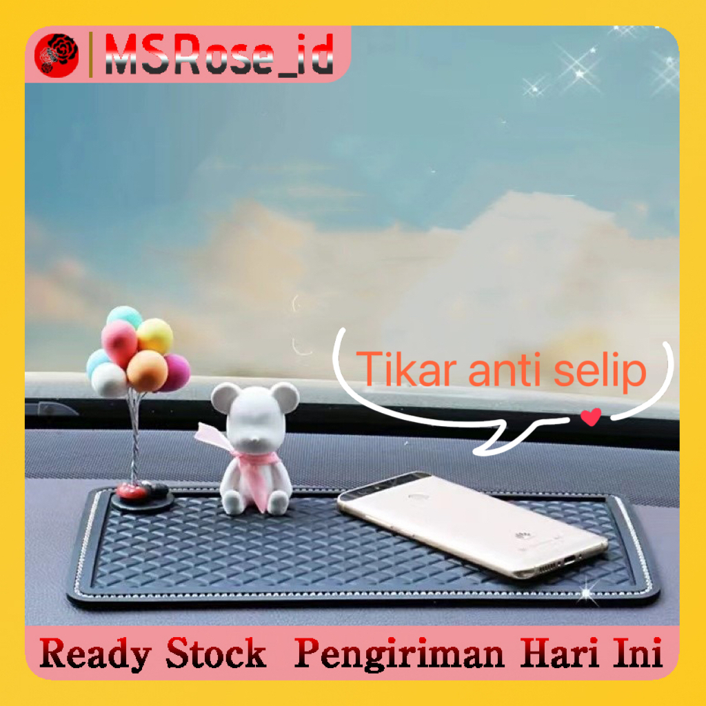 Alas / Tatakan Anti Selip slip Mat Dashboard Mobil Bingkai Bling Bling