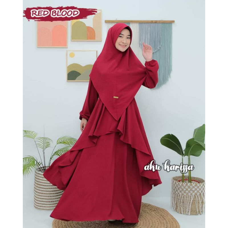 SET GAMIS ADIVA SYARI ORI AKU KARISSA GAMIS MUSLIMAH LEBARAN MODERN KEKINIAN