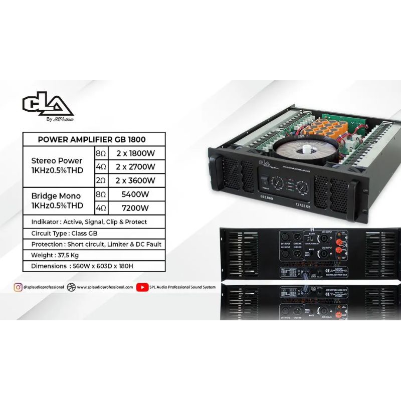 power CLA GB 1800 power SPL AUDIO clas GB