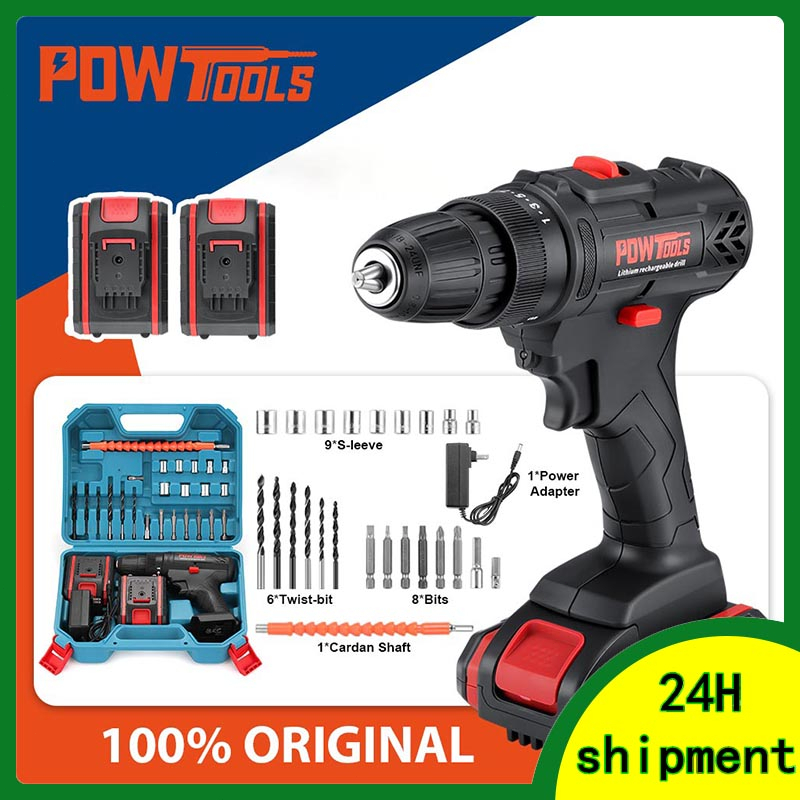 Bor Listrik Bor Tanpa kabel 888VF Set Lengkap Mata Bor Cordless Drill Full Set Of Drill Bits Bor Mesin Elektrik Set Reversible Mesin Bor Tangan Listrik