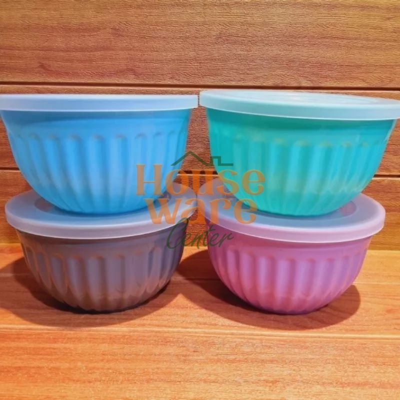 Salad Bowl FONDA / Mangkok Salad / Mangkok Plastik Tutup / Salad Bowl Murah / Mangkok Plastik