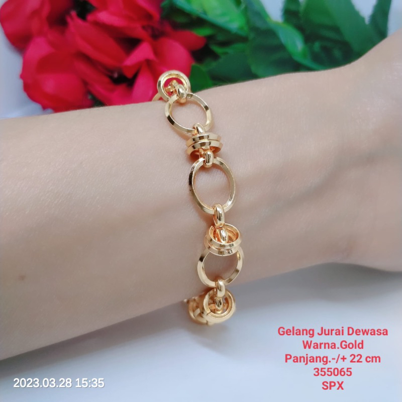Gelang Tangan Jurai Perhiasan Lapis Emas Terlaris Termurah