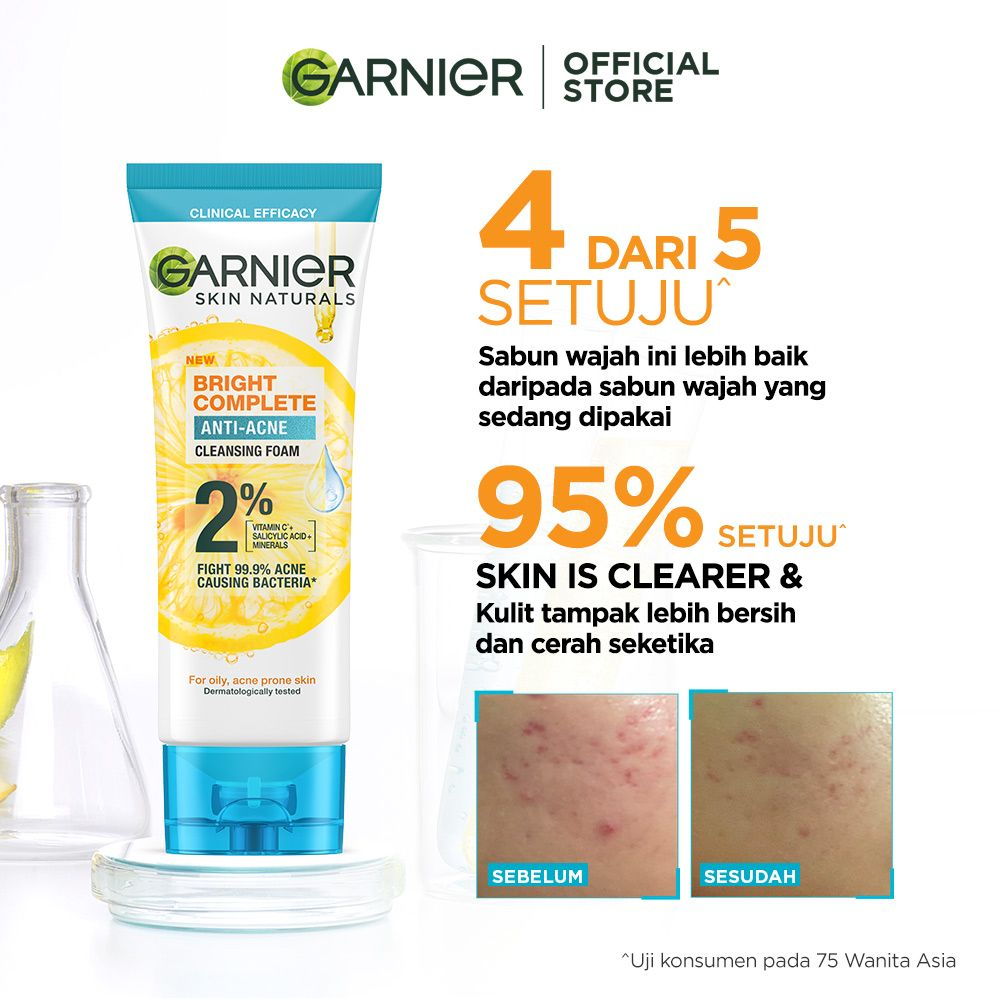 Garnier Bright Complete Anti-Acne 3in1 Foam