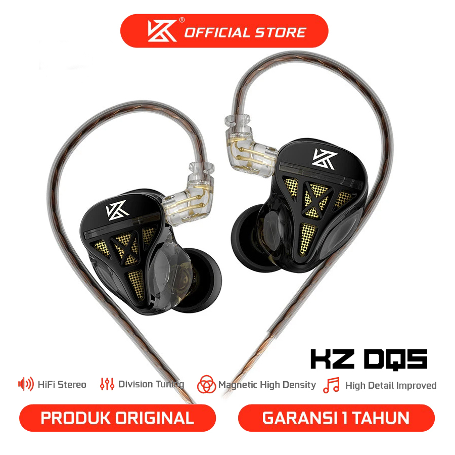 [KZ Official Store] KZ DQS with Mic Earphone In Ear Monitor Earphone
