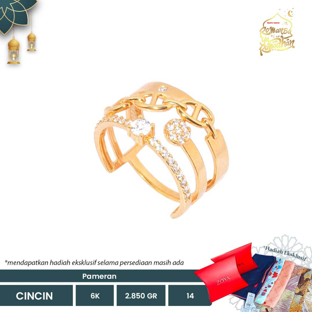 CINCIN EMAS MAS 6K PERHIASAN AKSESORIS WANITA EMAS WAHYU REDJO CC6AP10 3