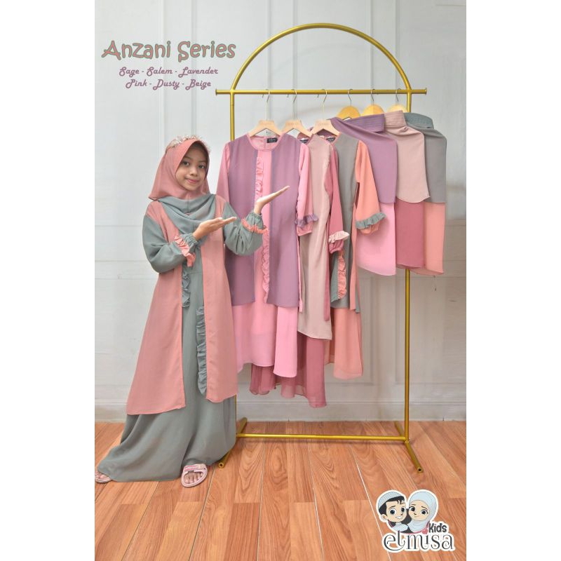 Gamis Anak ceruti ( free jilbab ) usia tanggung 5-13 tahun, baju gamis muslim ceruty