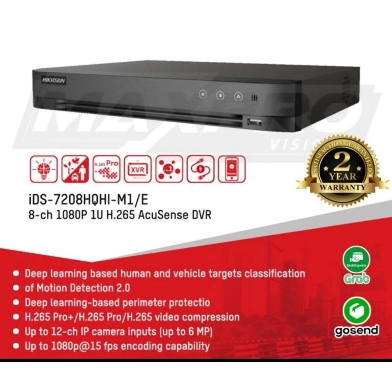 ¡DS-7208HQHI-M1/E - HIKVISION DVR 8CH