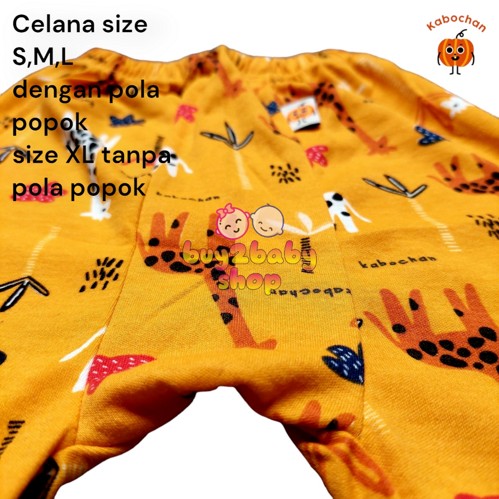 3 Setelan baju anak bayi kaos pendek celana pendek katun premium Kabochan Kid usia 0-3 Tahun isi 1-3 Setel