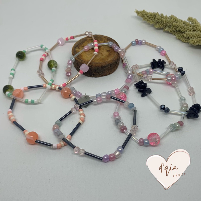 GELANG WANITA / GELANG MANIK MANIK / GELANG KOREA / AKSESORIS WANITA