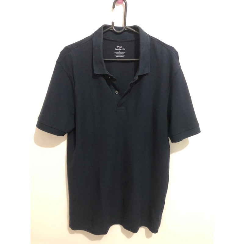 Polo Pria Dark Navy Marks & Spencer Bekas Pakai