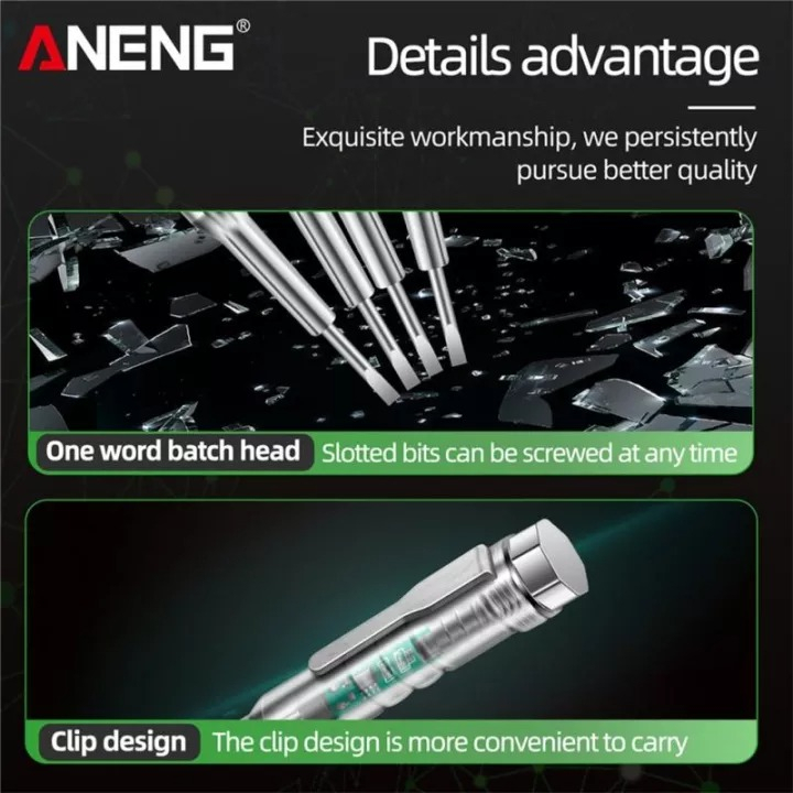 ANENG Obeng Tespen Tester Pen with Indicator LED - B14 - Transparent