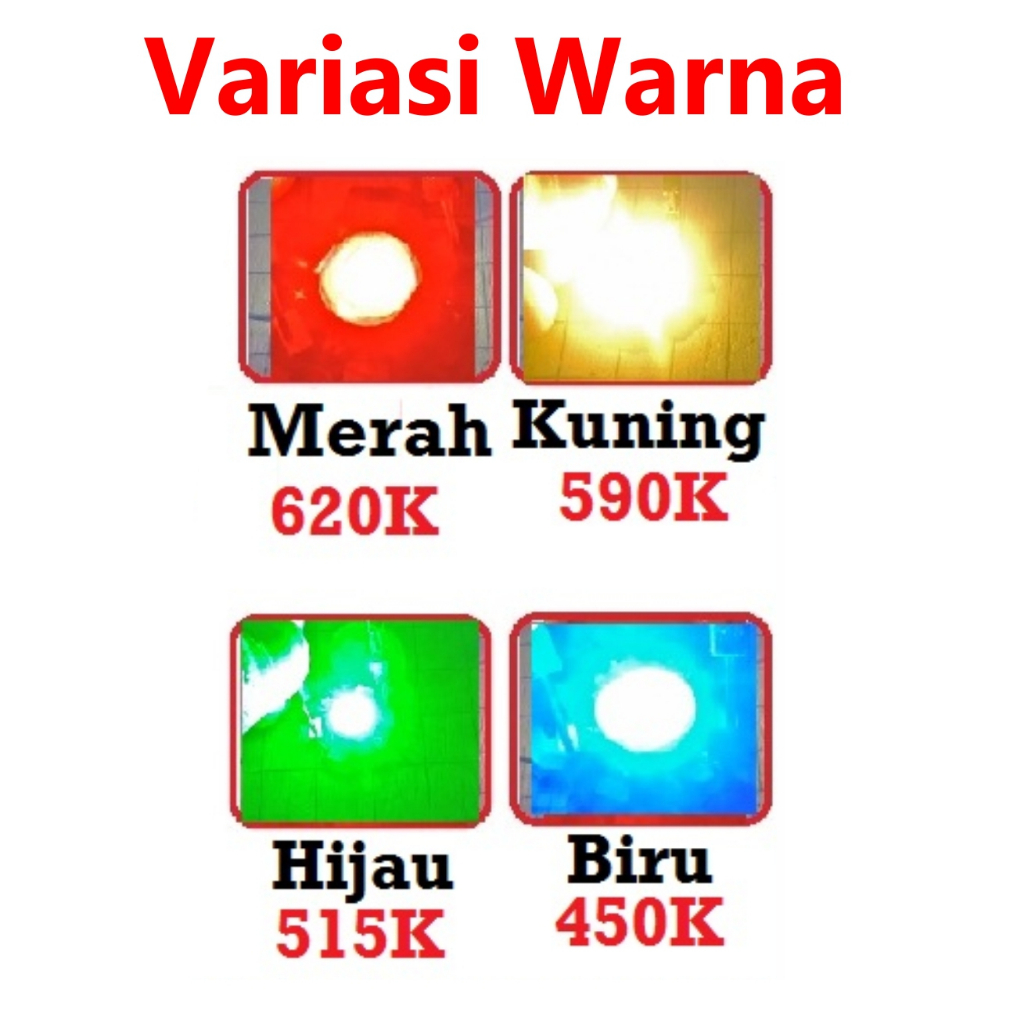 [HAEBOT] LED HPL 1 W Watt Merah Kuning Biru Hijau Heatsink 3V Lampu Light Emitting Dioda Senter Terang Mini Hemat