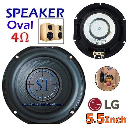 Speaker Oval LG 5.5 Inch 100W 4 Ohm Audio Subwoofer HIFI Musik Home Teather 5,5inch 4R 100Watt Single Magnet