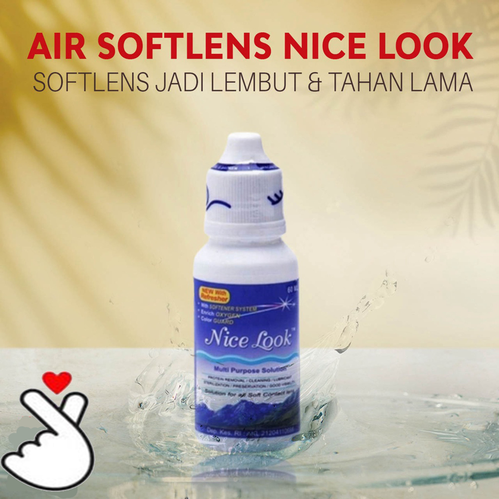 Cairan Softlens Nice Look 60 ml / Air Softlens Nice Look /Pembersih Softlens Nice Look