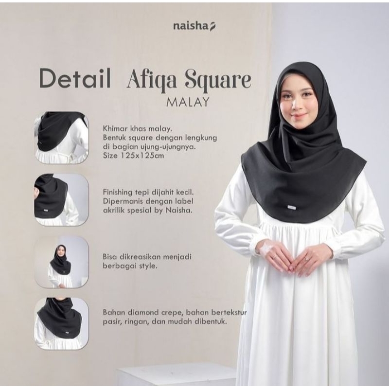 Afiqa square malay by naisha | afiqa hijab naisha | hijab malay | khimar square naisha | khimar | hijab terbaru | hijab premium | hijab malay syar'i | naisha official | naisha | khimar premium | khimar premium | jilbab | naisha hijab | kerudung | lebaran