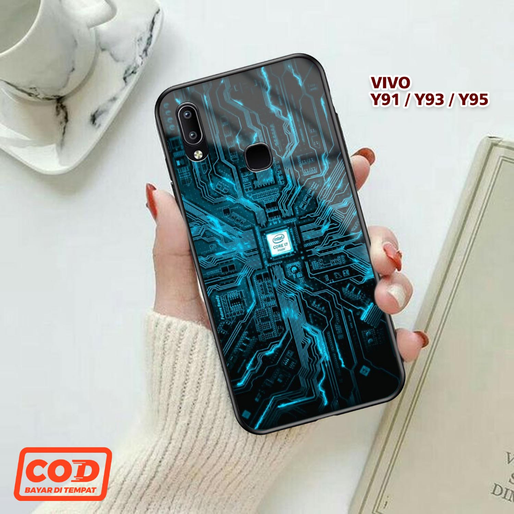 RC Case Vivo Y91 Motif Mesin Chipset Casing 2D Glosy Vivo Y95 Softcase Kilau Vivo Y93 finger Terbaru