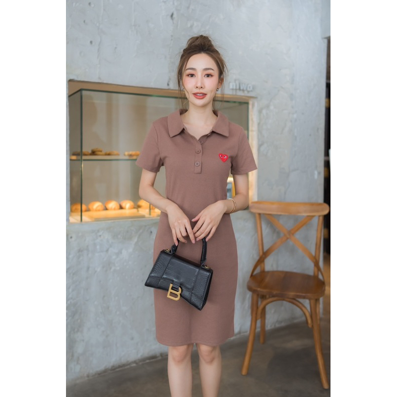 DRESS LA DRESS MODEL POLO PLAY DRESS IMPORT BANGKOK(DRLD510)