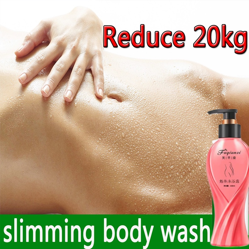 Slimming shower gel Pelangsing badan Slimming body wash Penurun berat badan pria dan wanita Pembakar lemak 330ml Pelangsing Perut Lengan Pelangsing Paha Betis pinggul kurus melembabkan kulit