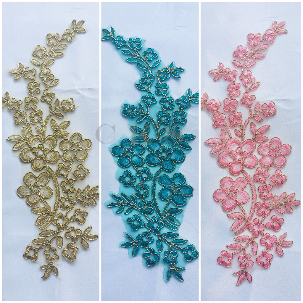 Aplikasi Bunga / Patch Cantik / Brokat Bunga / renda 40132