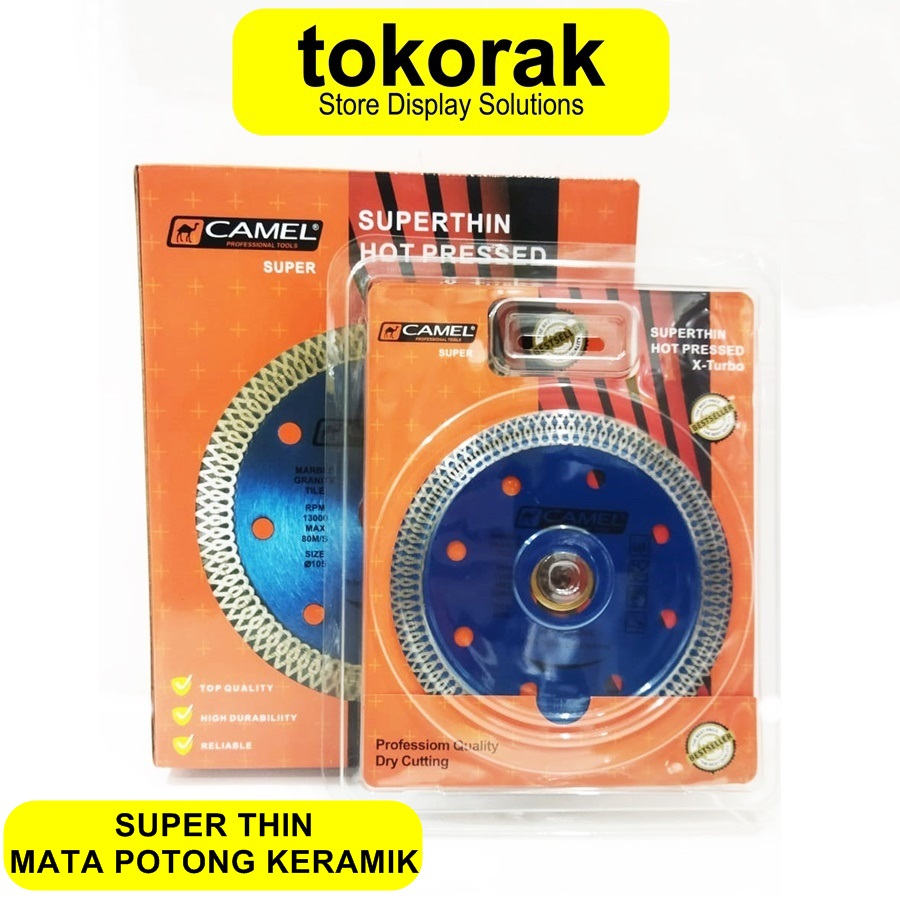 DIAMOND WHEEL CAMEL MATA POTONG KERAMIK GRANIT PISAU TURBO SUPER THIN