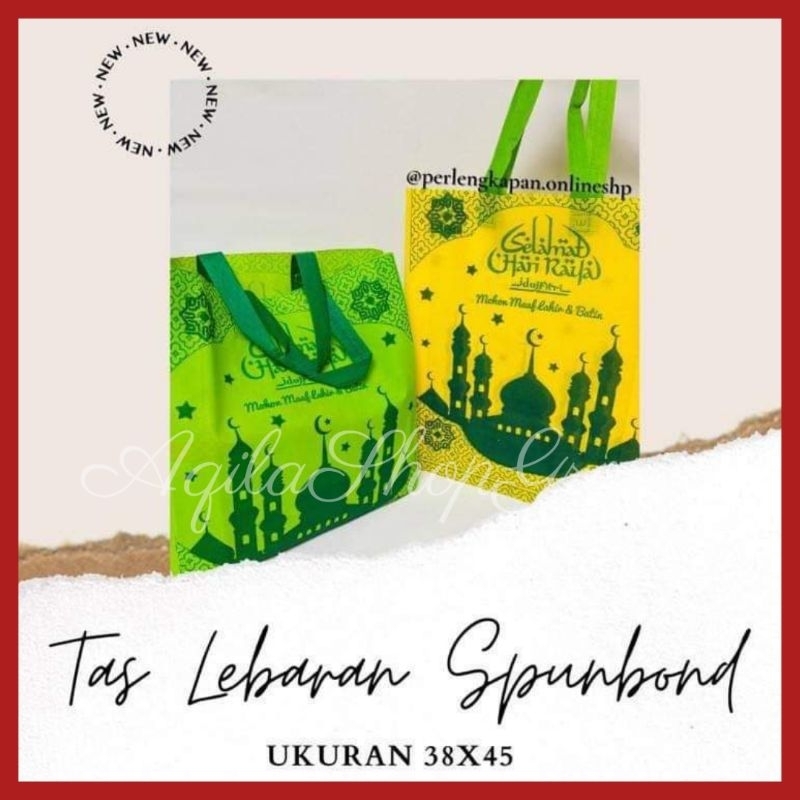 

TAS LEBARAN 38x45x8cm ISI 12pcs IDUL FITRI BESAR JUMBO SPUNBOND HANTARAN