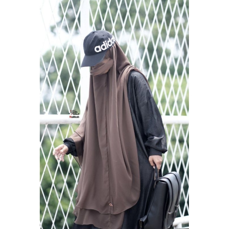 Chiffon Arabian Khimar [Taupe] by Abaya Malikah