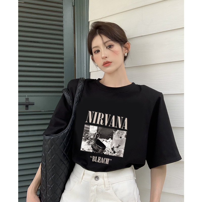 atasan kaos import wanita letter graphic graffiti print T-shirt kekinian baju kaos wanita lengan pendek