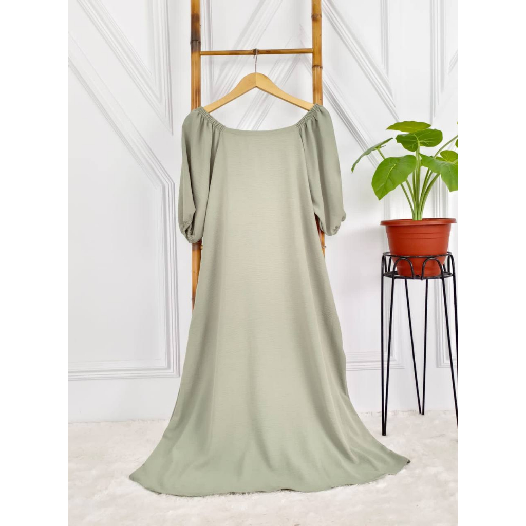 Long Dress Masayu Bahan Crinkle Airflow - Homedress