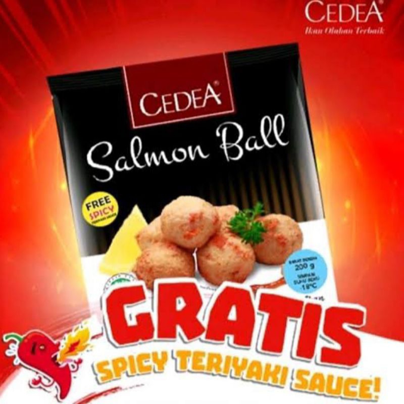 Cedea Salmon Ball 200gr/Cedea/Bakso Salmon/Cedea Bakso Salmon/Baso Salmon/Cedea Bola Salmon