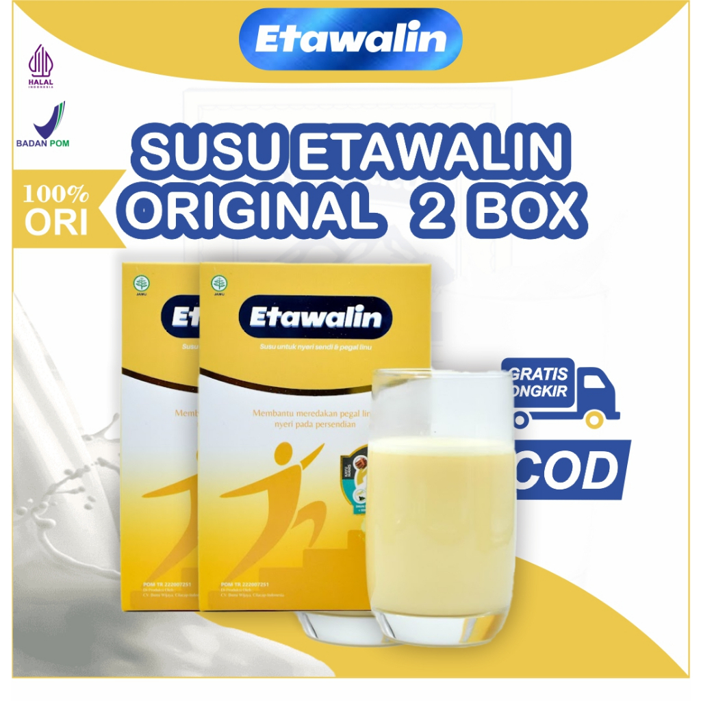 

[READY] Etawalin Original Paket 2 Box - Susu Etawa Bubuk Atasi Nyeri Sendi Lutut Rematik 200 gr