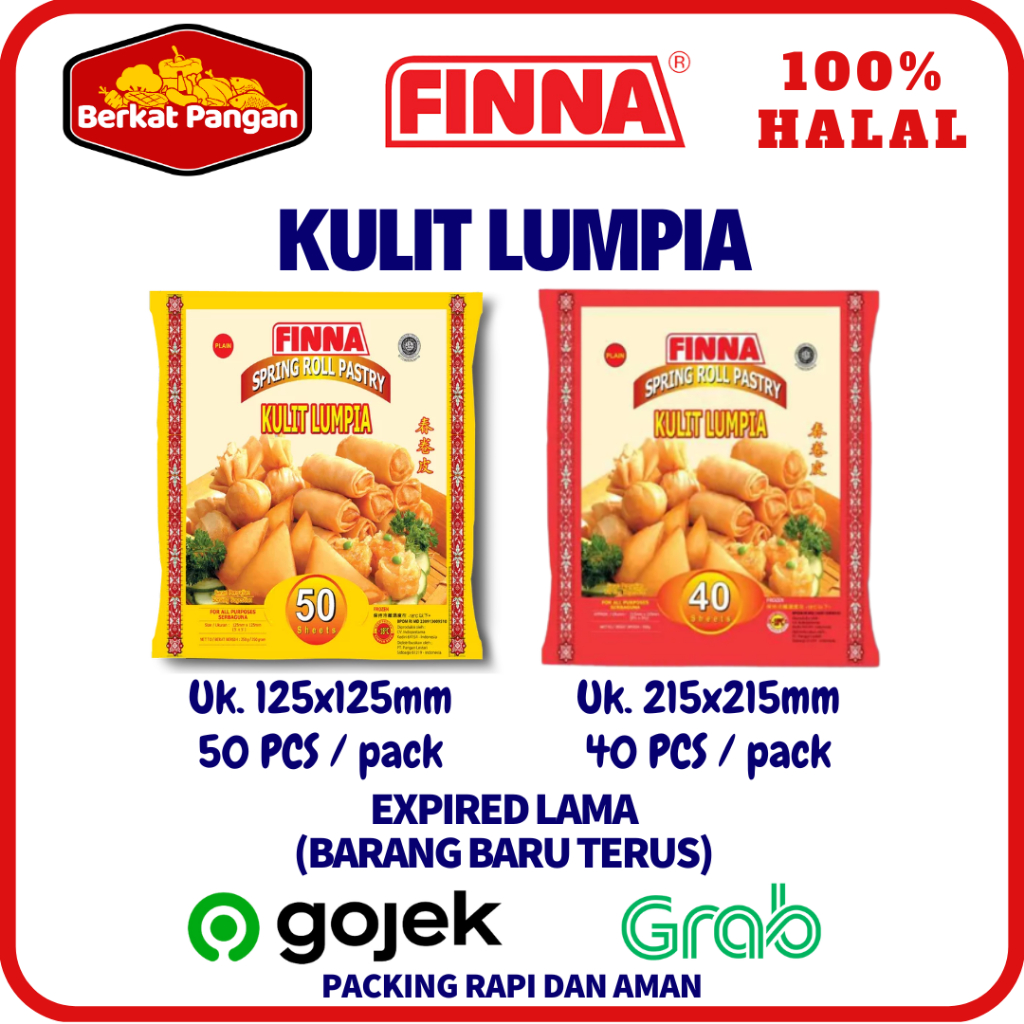 FINNA Kulit Lumpia (Spring Roll Skin) 125 MM ISI 50 LBR / 215 MM ISI 40 LBR