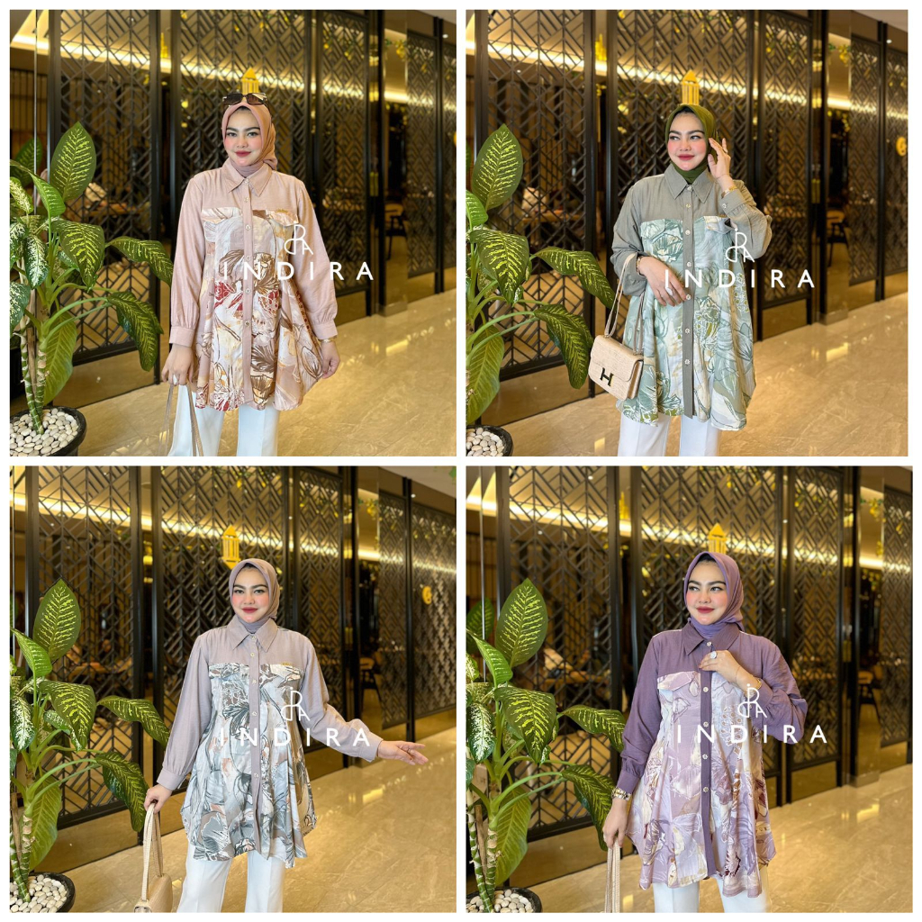 Ziva Tunic By Indira Atasan Kekinian Terlaris Termurah Best seller