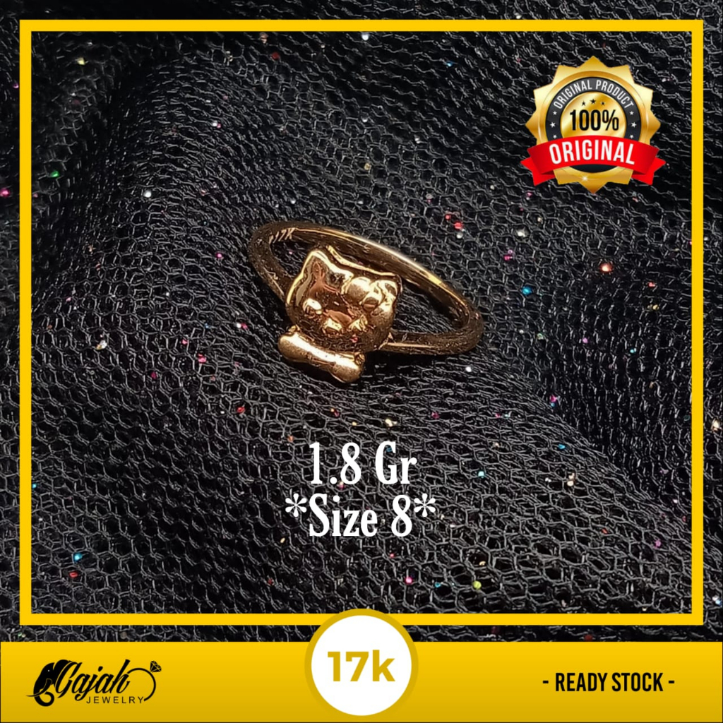 Cincin Emas 17K - 1.8 Gr Kadar 750 - 4699