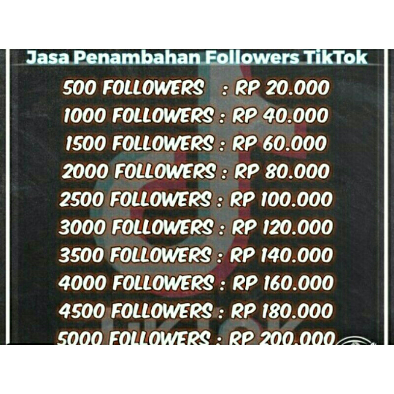 JASA TAMBAH FOLLOWER TT